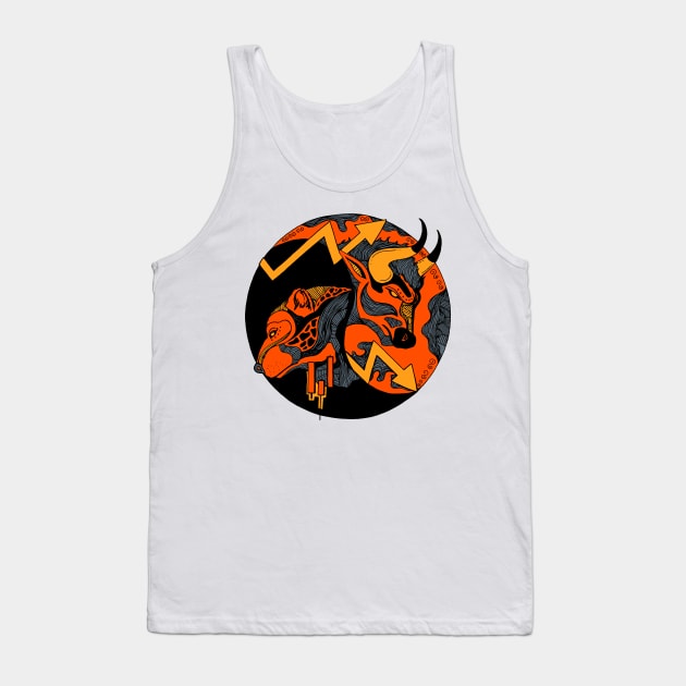 Orangrey Bull and Bear Tank Top by kenallouis